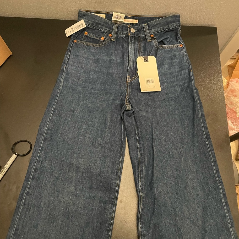 Levi’s Ribcage Wide Leg Flare High Rise Jeans